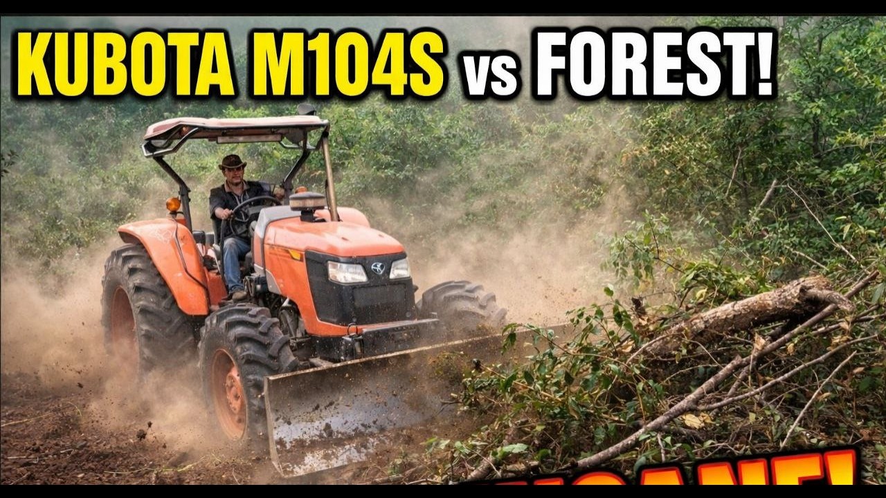 INSANE! Kubota M104S Tractor Destroying Trees & Forest Land