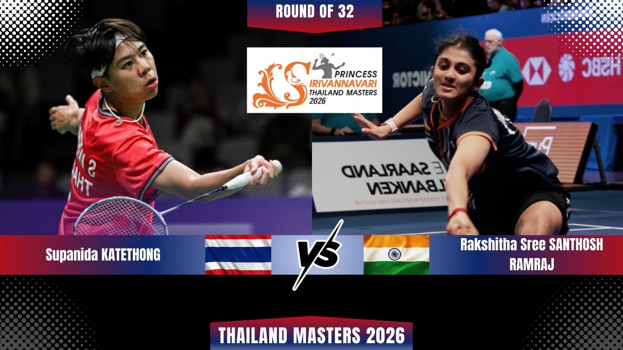 Supanida KATETHONG (THA) vs SANTHOSH RAMRAJ (IND) | Thailand Masters 2026 Badminton