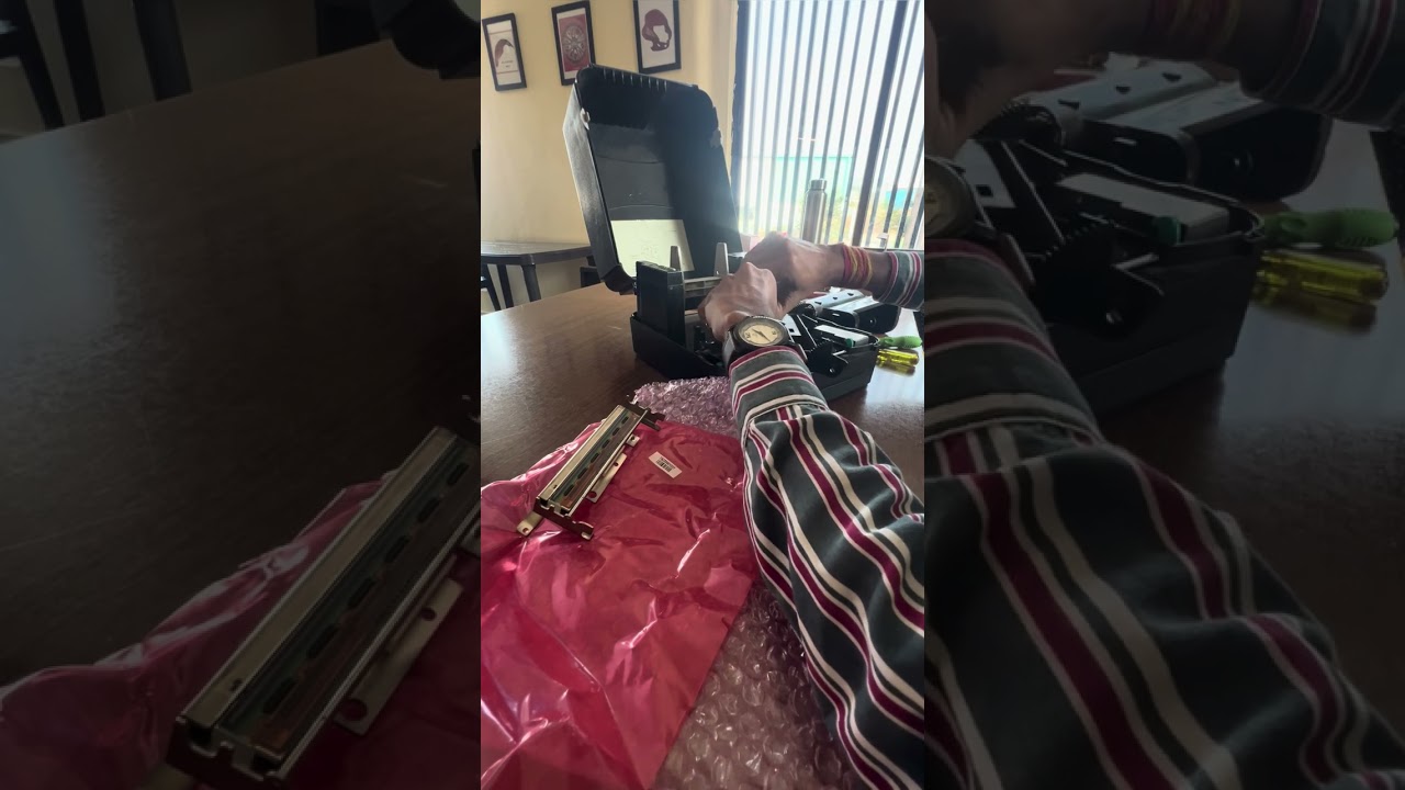 TSC 244 PRO BAR CODE PRINTER 🖨️ HEAD EASILY REPLACEMENT BY HOME 🏠 #printer #video 😳😮🖨️🖨️