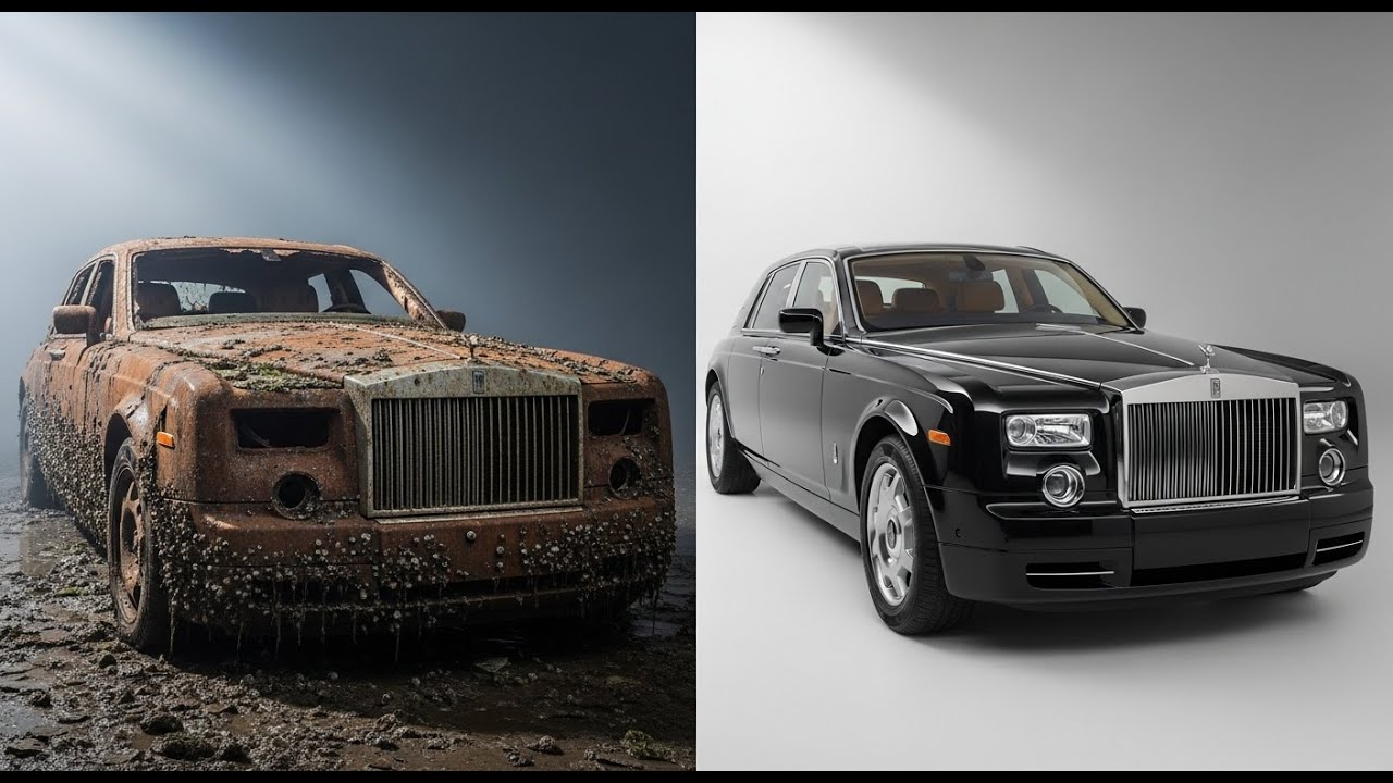 ASMR Car Restoration! Total Scrap 2005 Rolls-Royce Phantom Found Underwater → Looking New