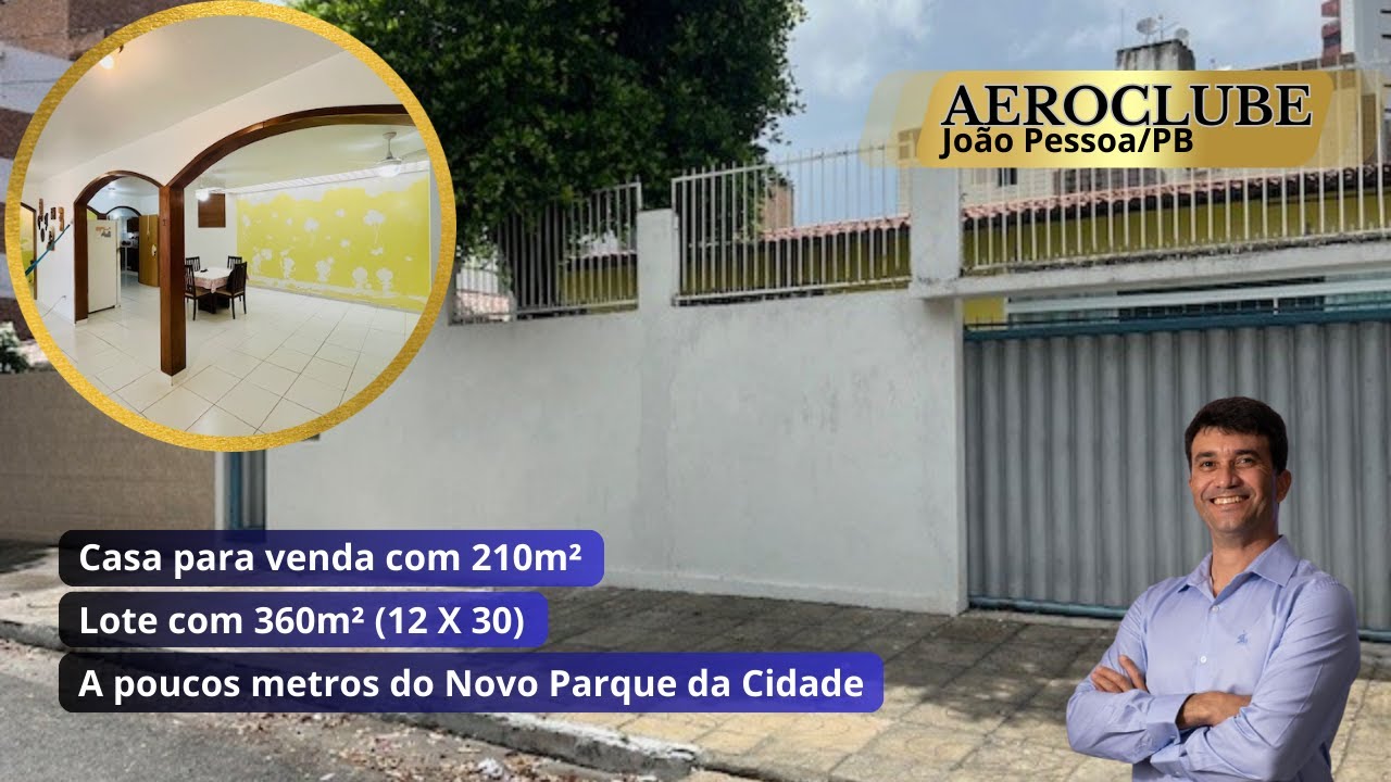 Casa à venda com 03 quartos, 210m², no Aeroclube, João Pessoa/PB
