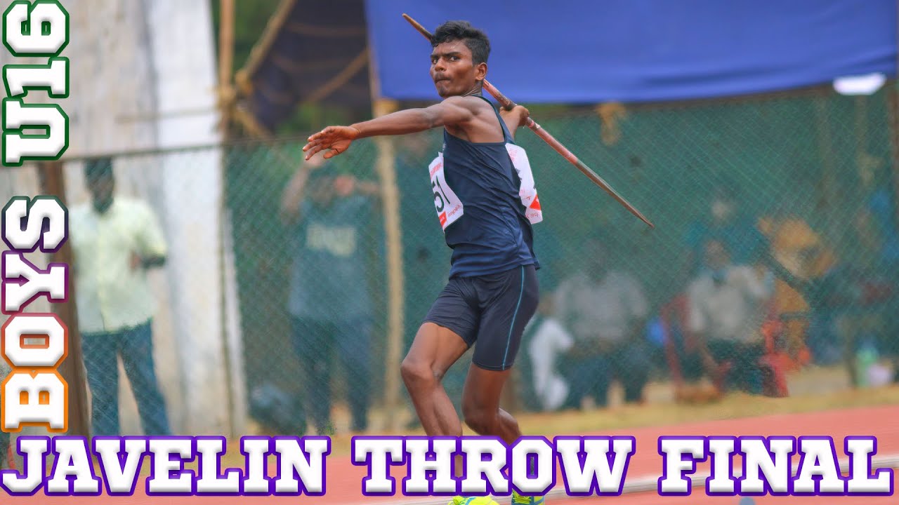 Javelin Throw U16 Boys Veeramnikandan Wins Gold Medal 32nd South Zone Jr Athletics Championship 2021