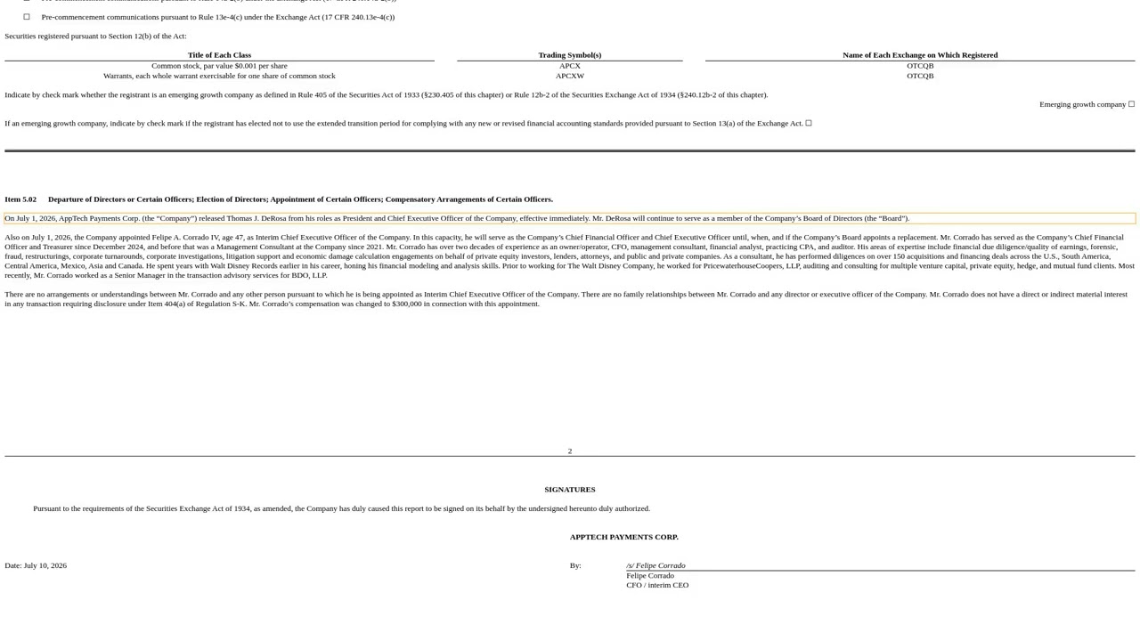 APCX CEO Change: My Take on the 8-K Filing