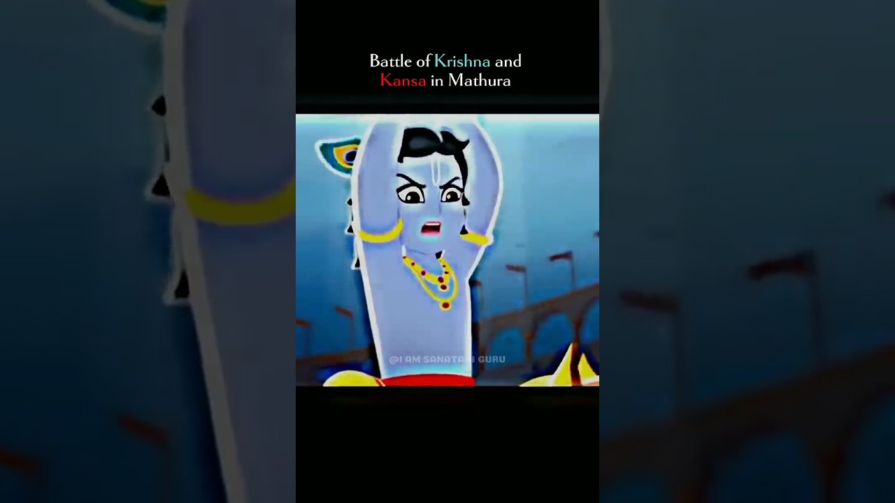 Battle Of Krishna And Kansa In Mathura 🕉️⚡|| I AM SANATANI GURU || #youtubeshorts #shorts