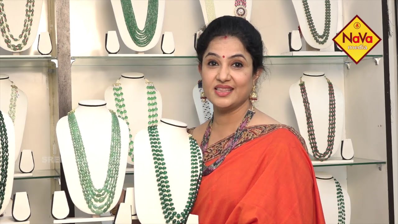 Beautiful Emerald Necklace Collection || Fashionable and Beautiful Beads jewelry || Sree Nava