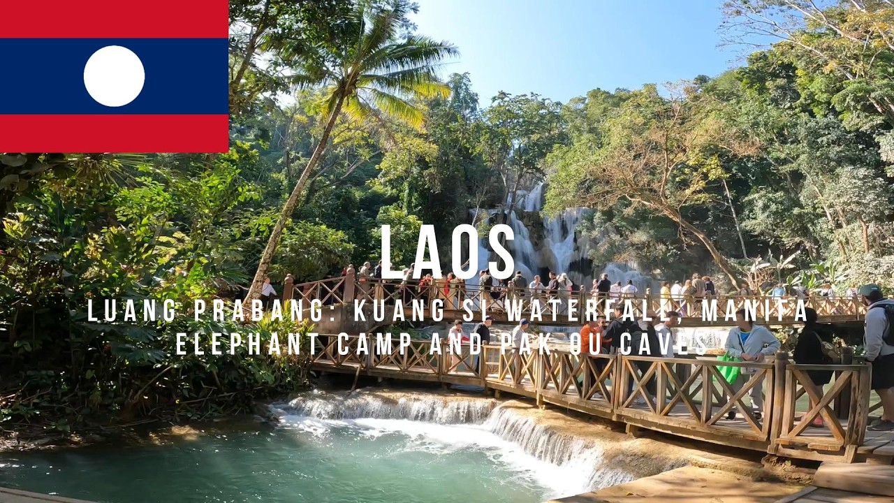 🇱🇦 Laos Ep. 4 (Luang Prabang): SECRET Passage to the TOP of the Waterfalls?! Best Buffet EVER?!