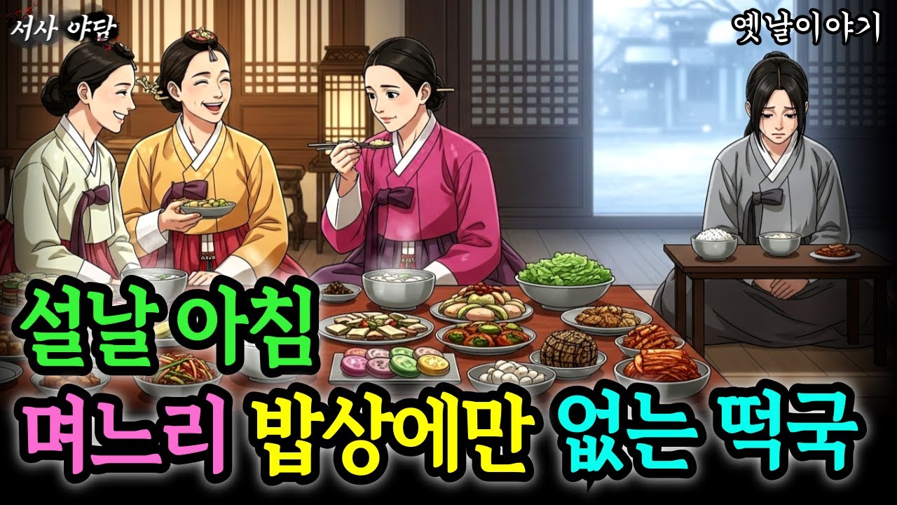 설날 아침, 며느리 밥상에만 없는 떡국 #설날 #동화 #옛날 이야기 #야담 #잘떄듣는이야기