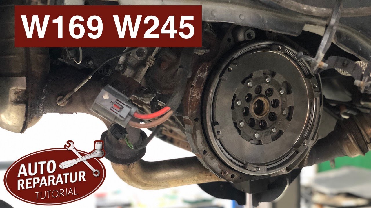 Mercedes Benz Kupplung, ZMS wechseln | W169 W245 Achsträger Anlasser Lichtmaschine Freilauf ausbauen