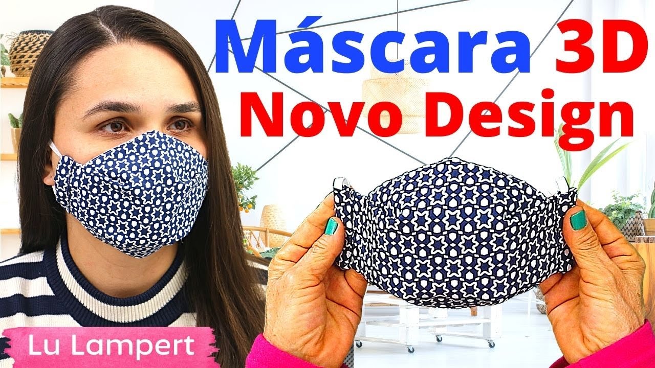MÁSCARA 3D NOVO DESIGN COM MOLDES EM PDF PARA BAIXAR E IMPRIMIR  - Lu Lampert