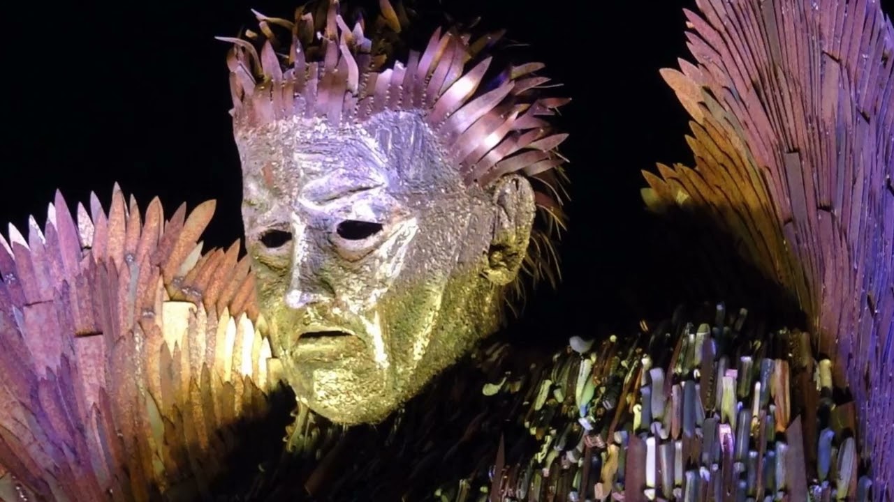 The Knife Angel artwork created by Alfie Bradley and the British Ironworks Centre Plymouth 2026