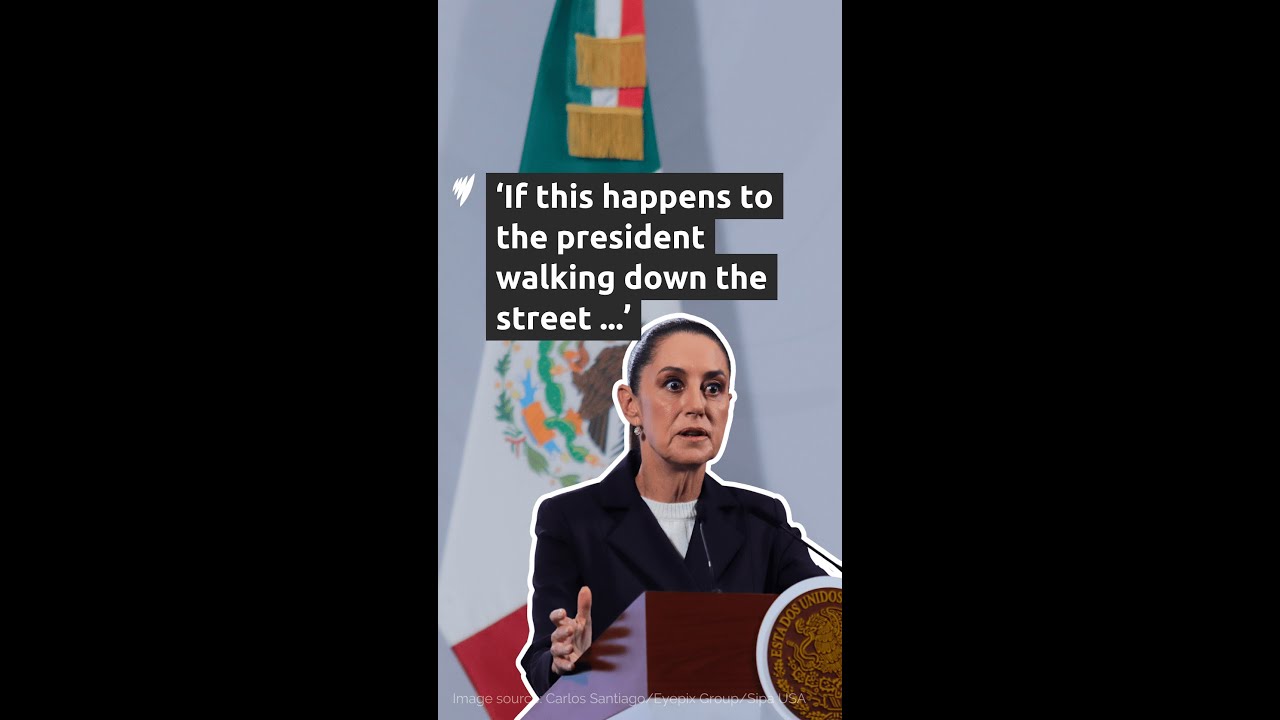 Mexican president Claudia Sheinbaum groped while walking down the street