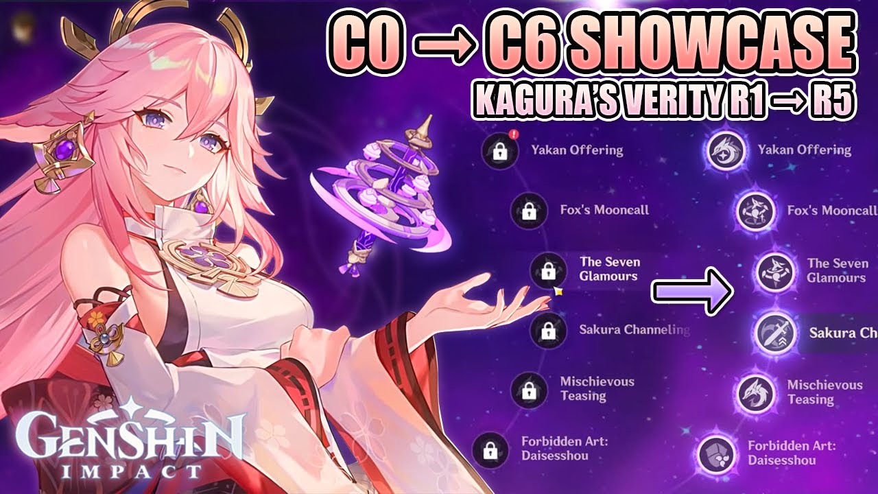 I MAXED OUT YAE MIKO! C0 → C6 Transformation Showcase | Genshin Impact