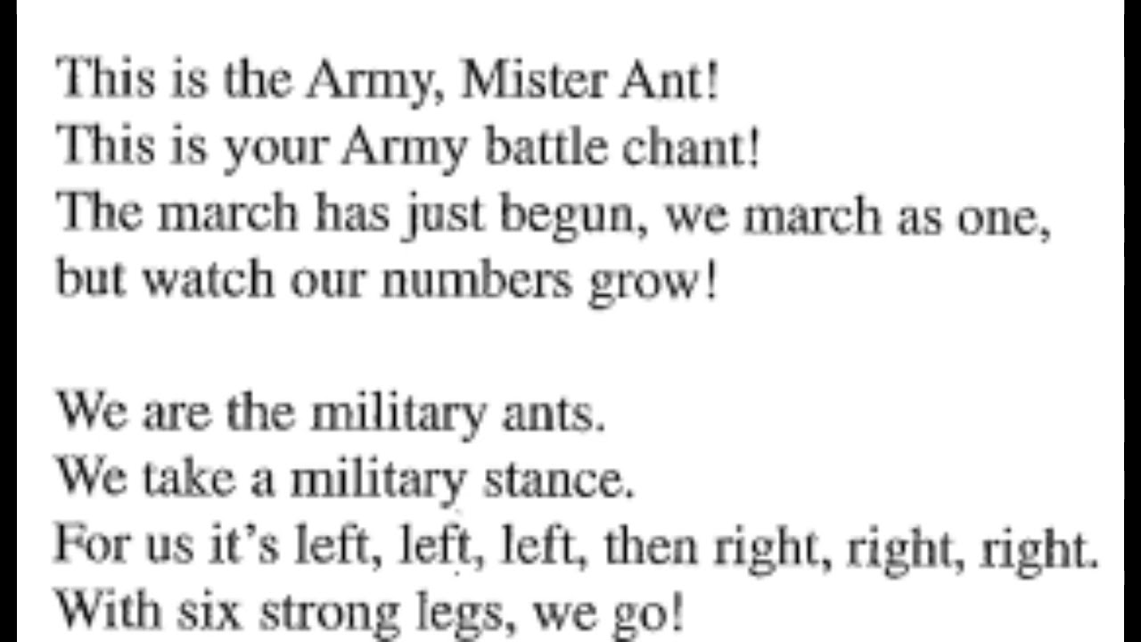 4 March of the Army Ants Lyric Video
