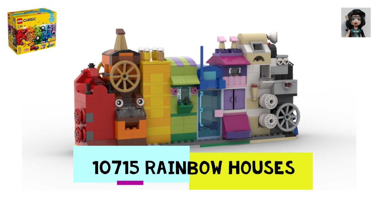 RAINBOW HOUSES Lego сlassic 10715 ideas How to build