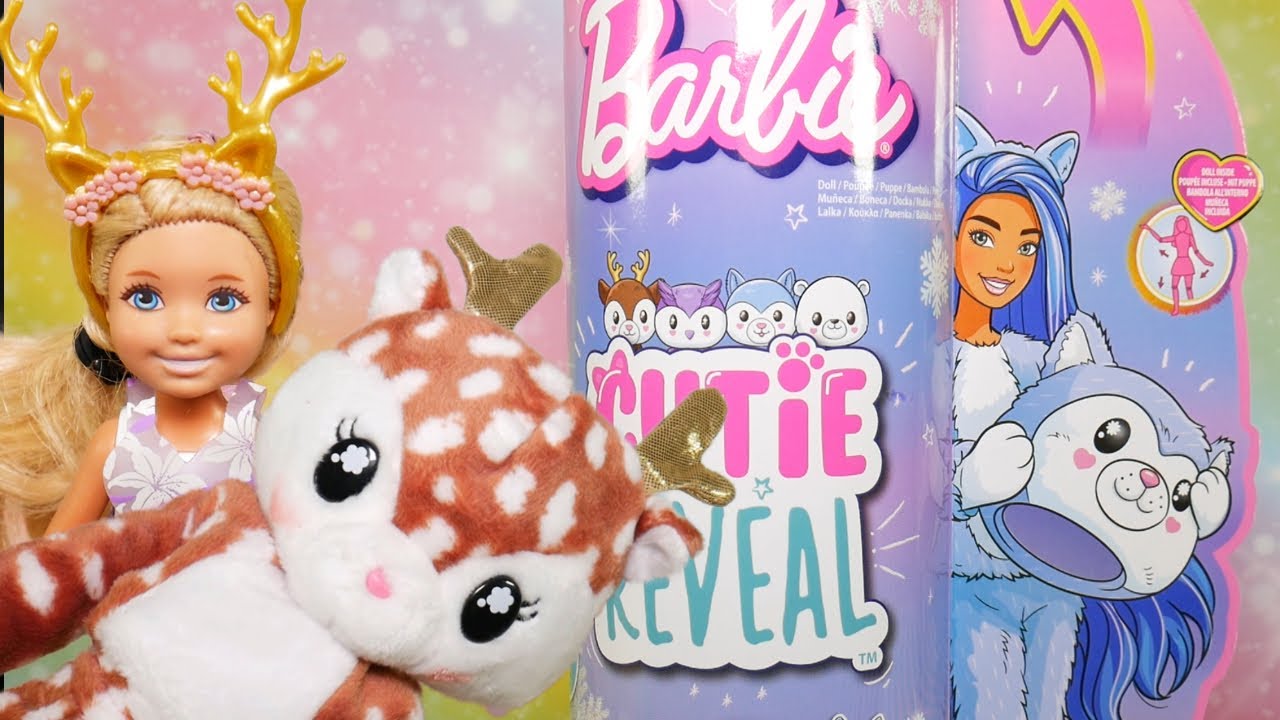 Barbie Cutie Reveal Zimowa Kraina. Piżama Party u Julki i Toli!!🎉🐶🧸
