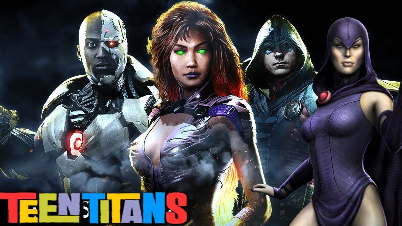 TEEN TITANS THEME WITH INJUSTICE  TEEN TITANS MIX-UP INTRO!