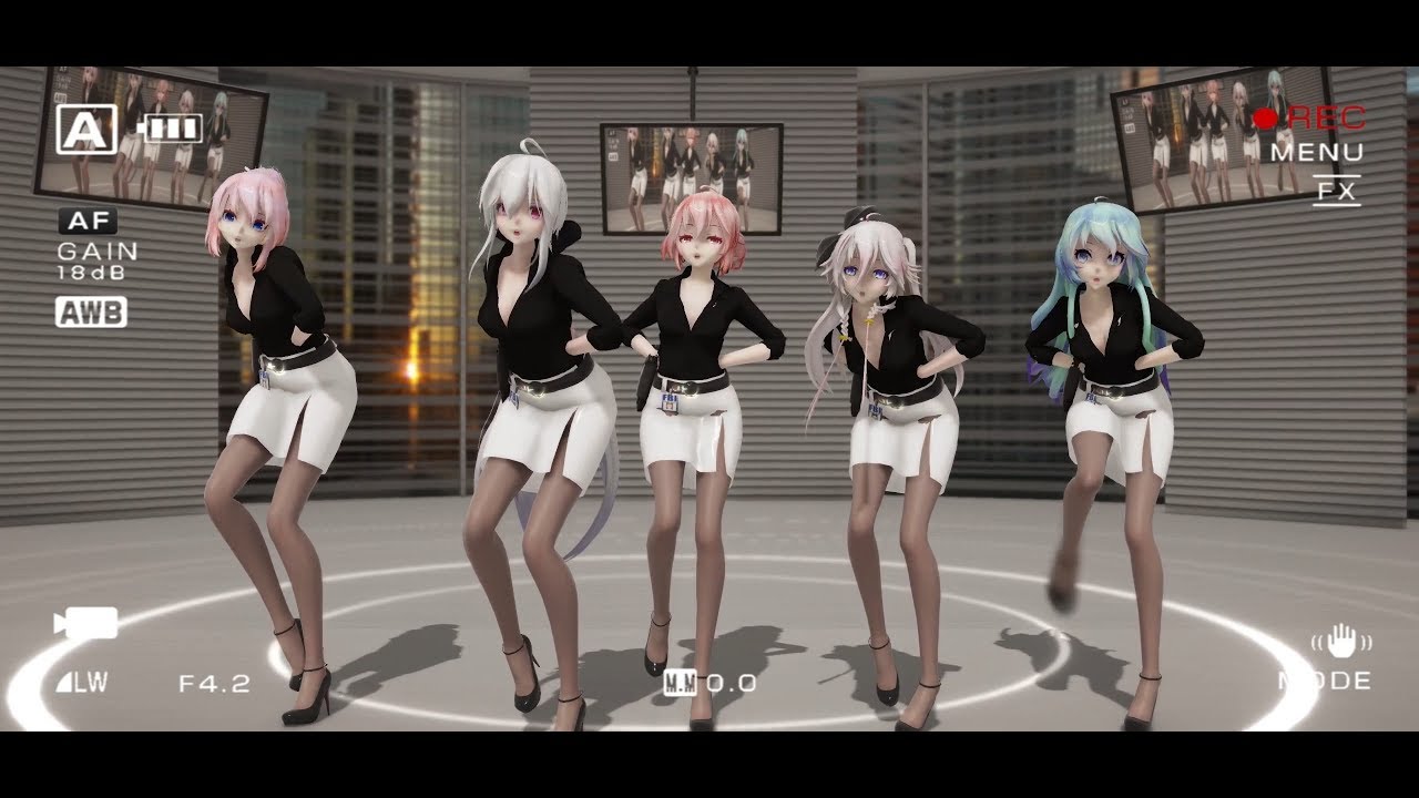 MMD】気まぐれメルシィ(TDA FBI Haku,Miku,Luka,Teto,IA) Kimagure Mercy