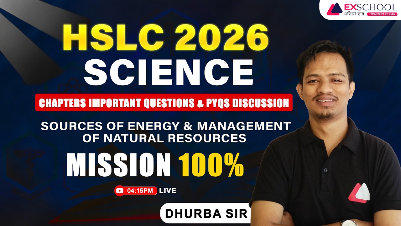 HSLC 2026 Science | Important Questions & PYQs | Sources of Energy & Natural Resources  Mission 100%