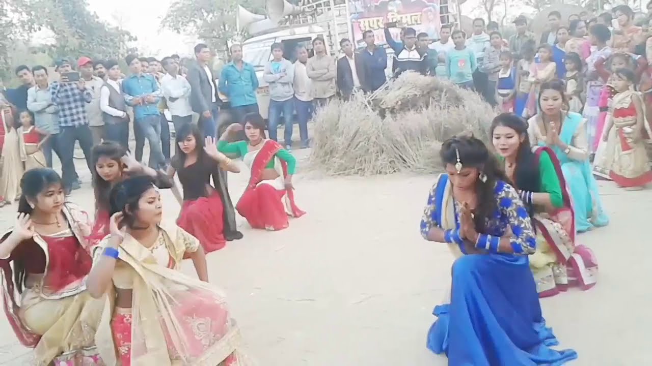 tharu girls group dancing in marizzz ceremony
