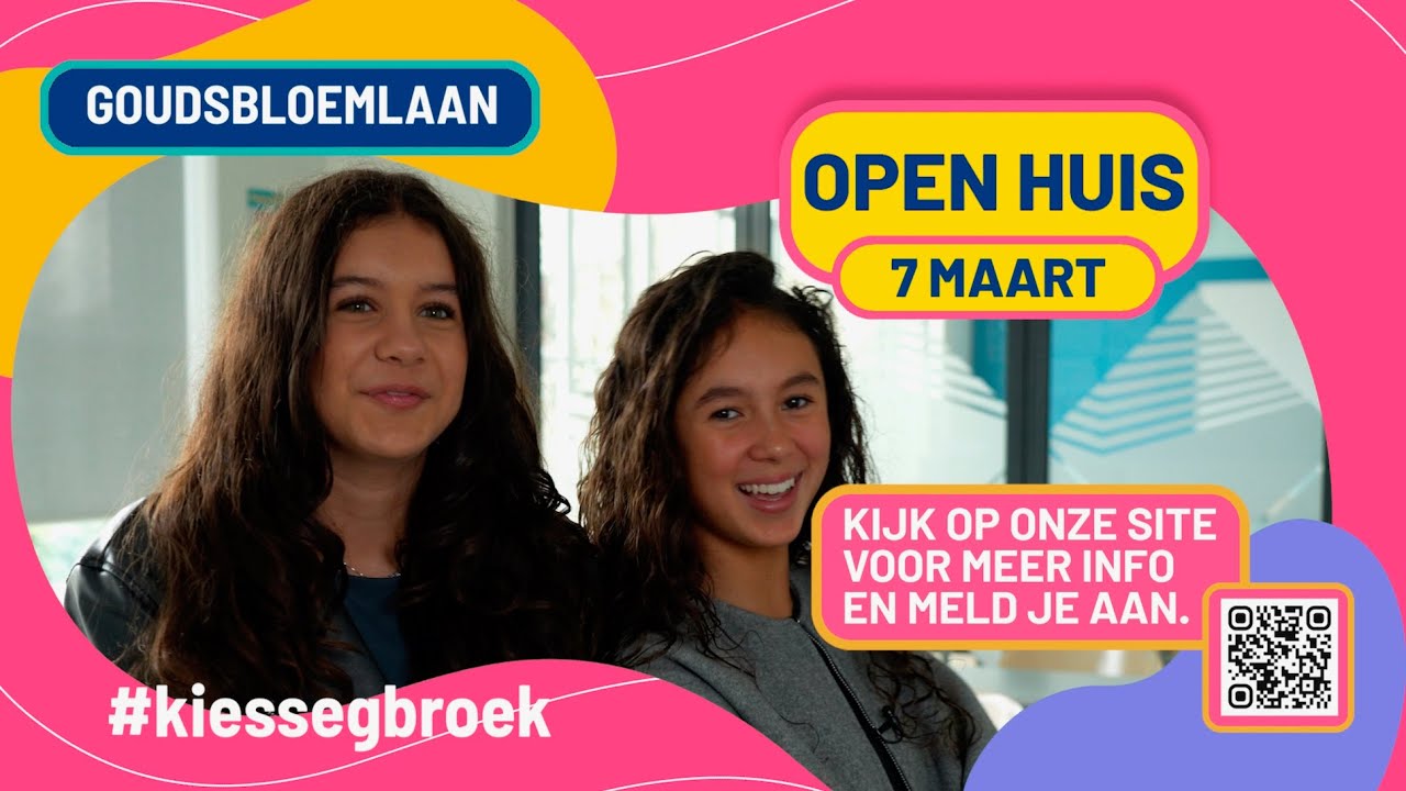 Uitnodiging Open Huis 7 maart 2026, locatie Goudsbloemlaan
