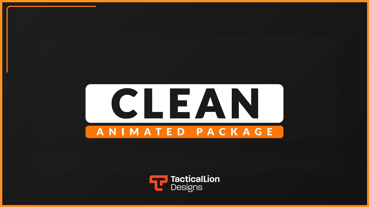 Clean Animated Package | Animated Twitch Overlays, Alerts.
