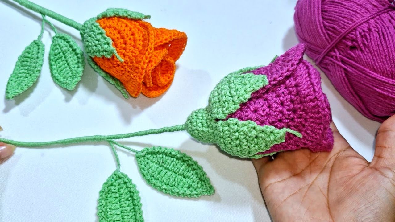 Como Hacer ROSAS a Crochet Paso a Paso