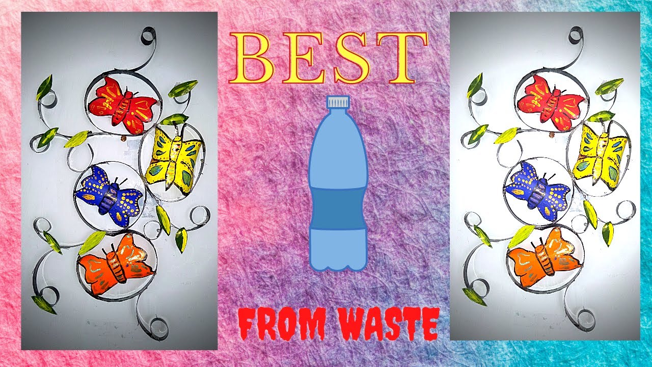 Best out of waste wall decor||Diy butterfly with plastic bottles ||reusing old plastic|| Passion