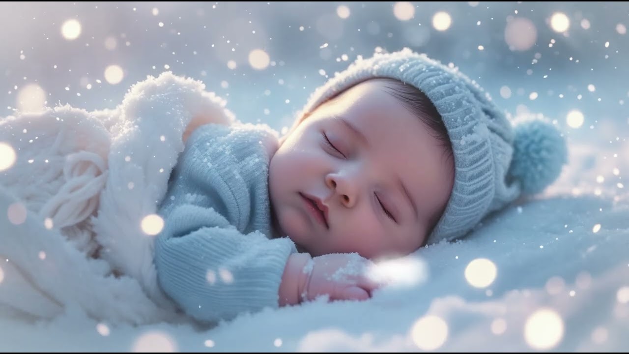 Winter EDM Baby Sleep Music ❄️ Soft Beats for Calm & Cozy Night (1 Hour)