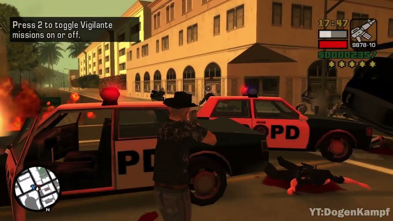 GTA San Andreas Stories [Mod] - Los Santos wanted Level 6 Shootout + 6 Star Escape