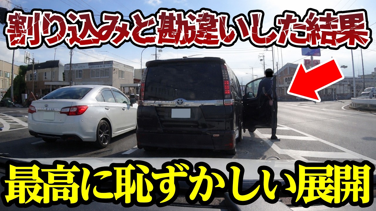 ミニバンドライバーが勘違いした結果、最高に恥ずかしい状況 【ドラレコ】交通安全チャンネル【153】