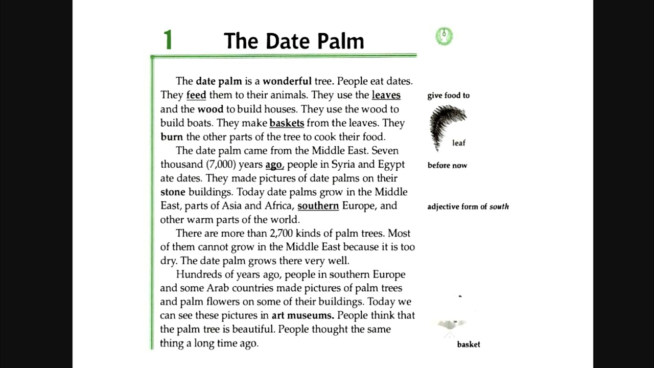 Facts and Figures - Unit 3: Plants - Lesson 1: The Date Palm