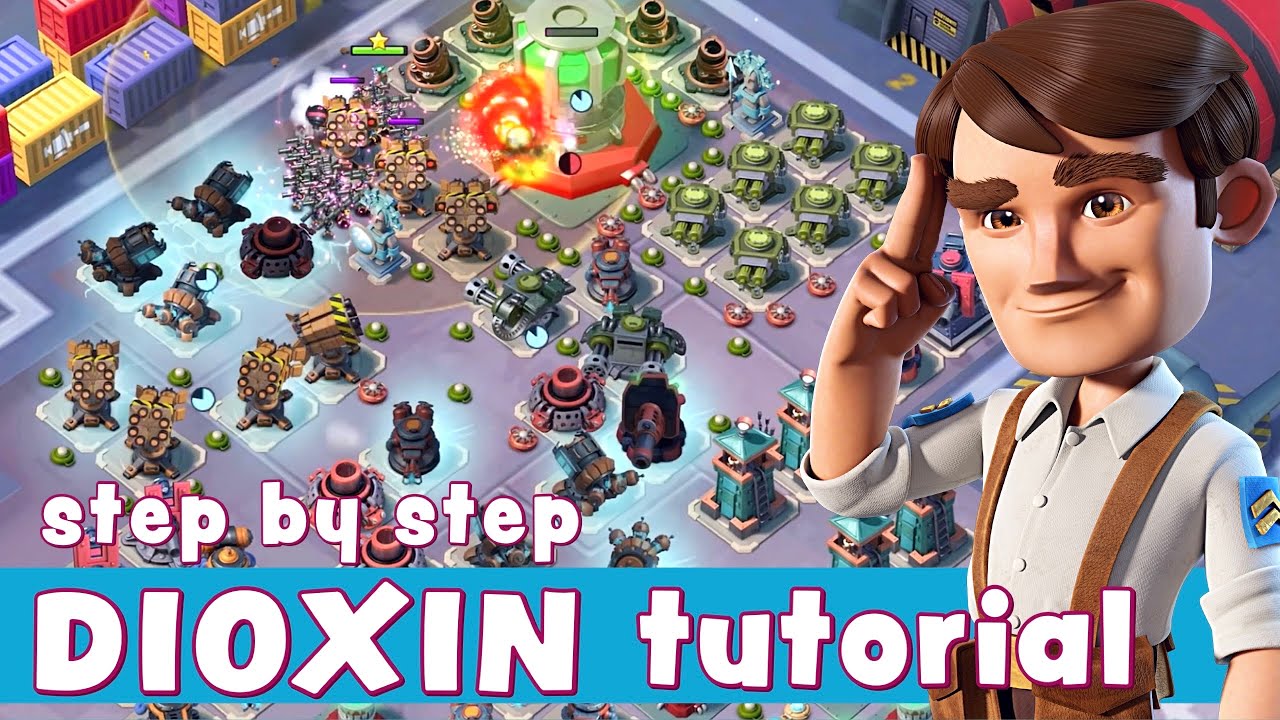 DIOXIN - step by step TUTORIAL 🤓 learn HOW TO SOLO - BOOM BEACH operation gameplay/attack strategy