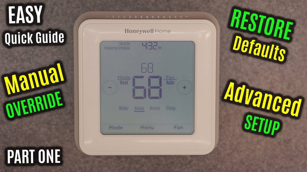 MANUAL Override | HONEYWELL Home T5 | Factory RESET | Menu & SETUP | RTH8560D Thermostat