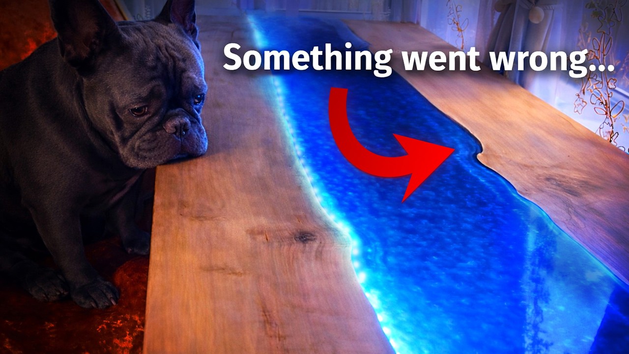 DIY Epoxy Table with LED from Maple | Epoxy & Wood Project