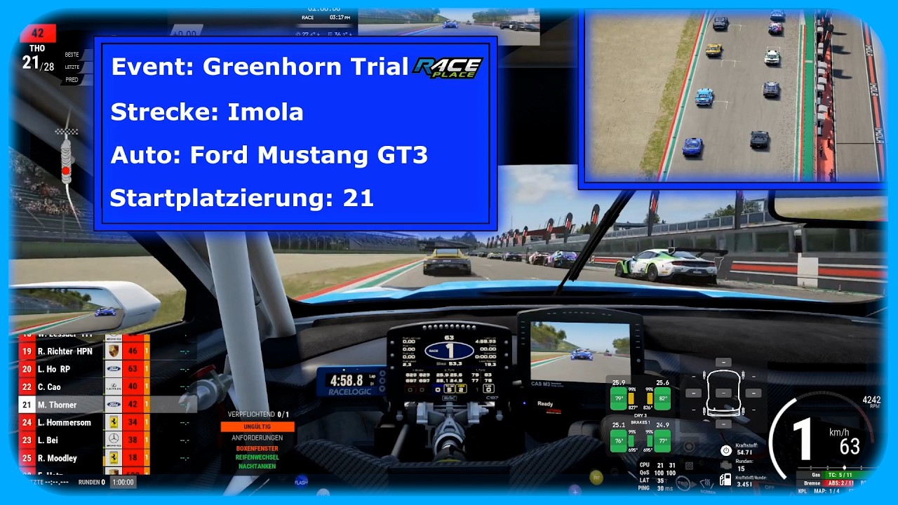 Greenhorn Trail Season XI Woche 5 - Imola (Vortex) - Stream + Heliansicht