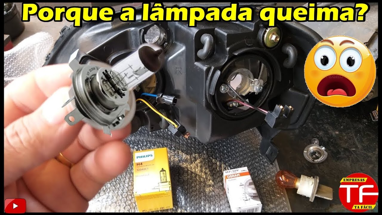 Porque a lâmpada do carro queima com pouco tempo de uso.