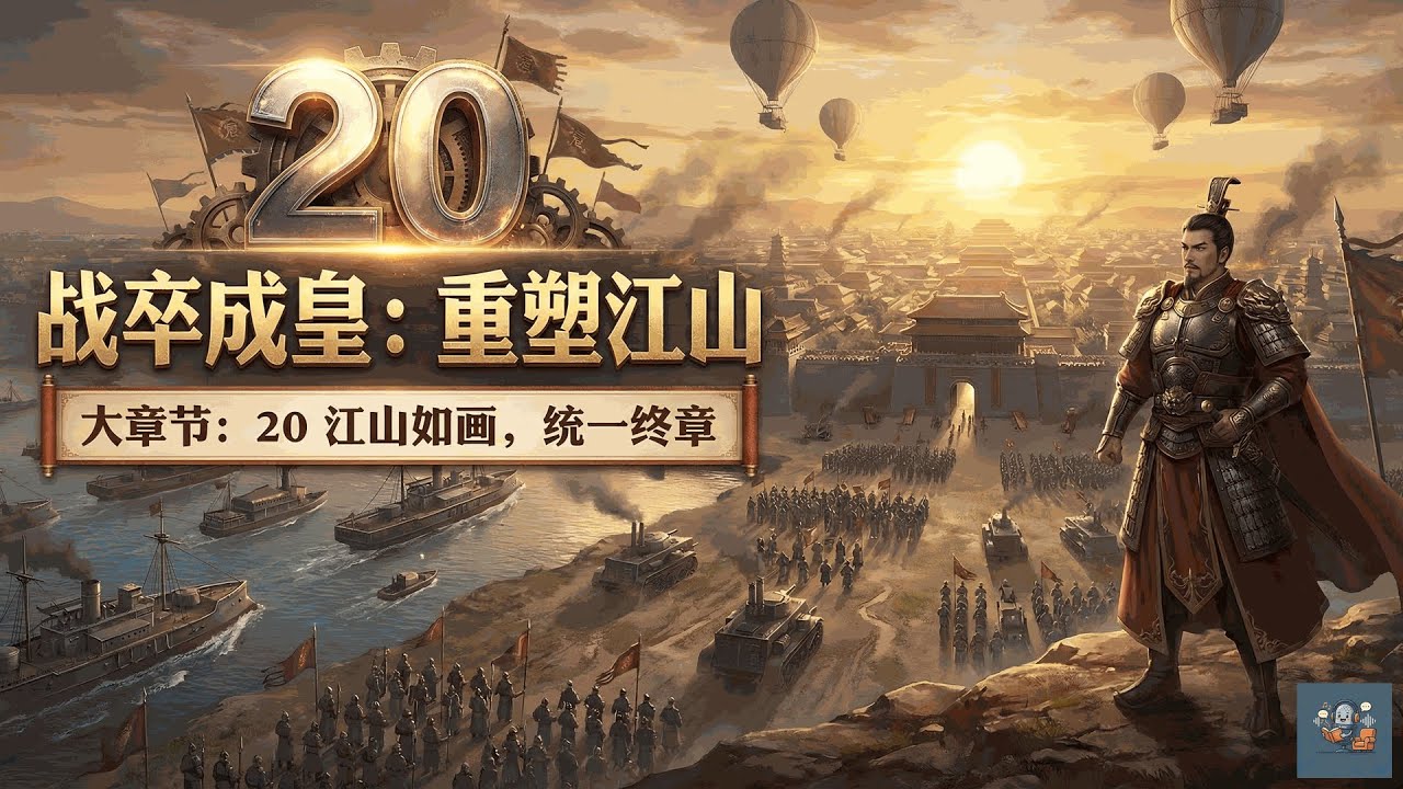 最后的总攻！他带着十万钢铁洪流席卷九州，三日之内敌旗尽落！战卒成皇：重塑江山 第20大章 江山如画，统一终章 #大统一 #终极战争 #张风 #帝国黎明