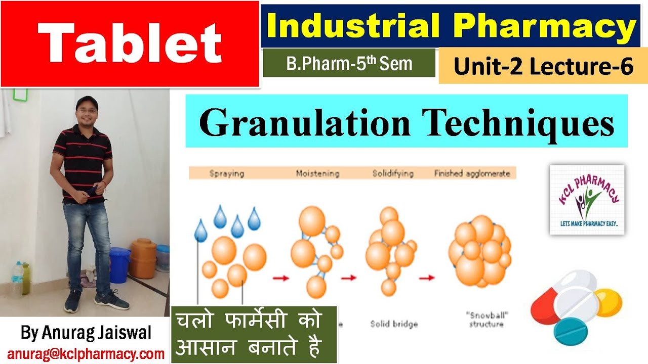Granulation Techniques - Dry & Wet  Granulation | L-6 Unit-2 | Industrial Pharmacy -II 5th Sem