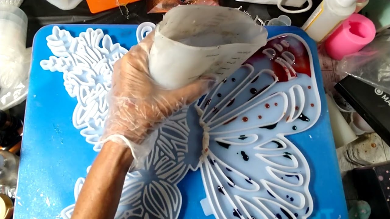 Rainbow Resin Butterfly..plus a little ASMR