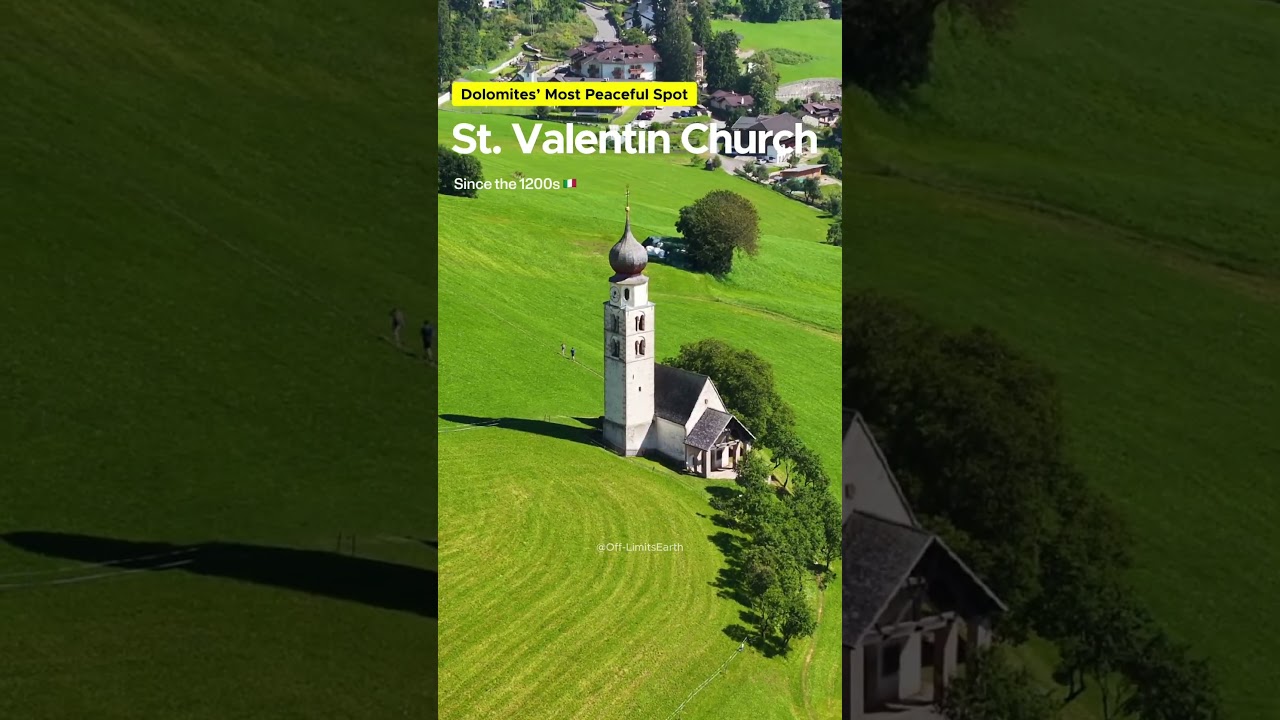 St. Valentin Church 🇮🇹 &ndash; A Peaceful Icon in the Dolomites #ItalyViews #Dolomites #ChurchInTheAlps