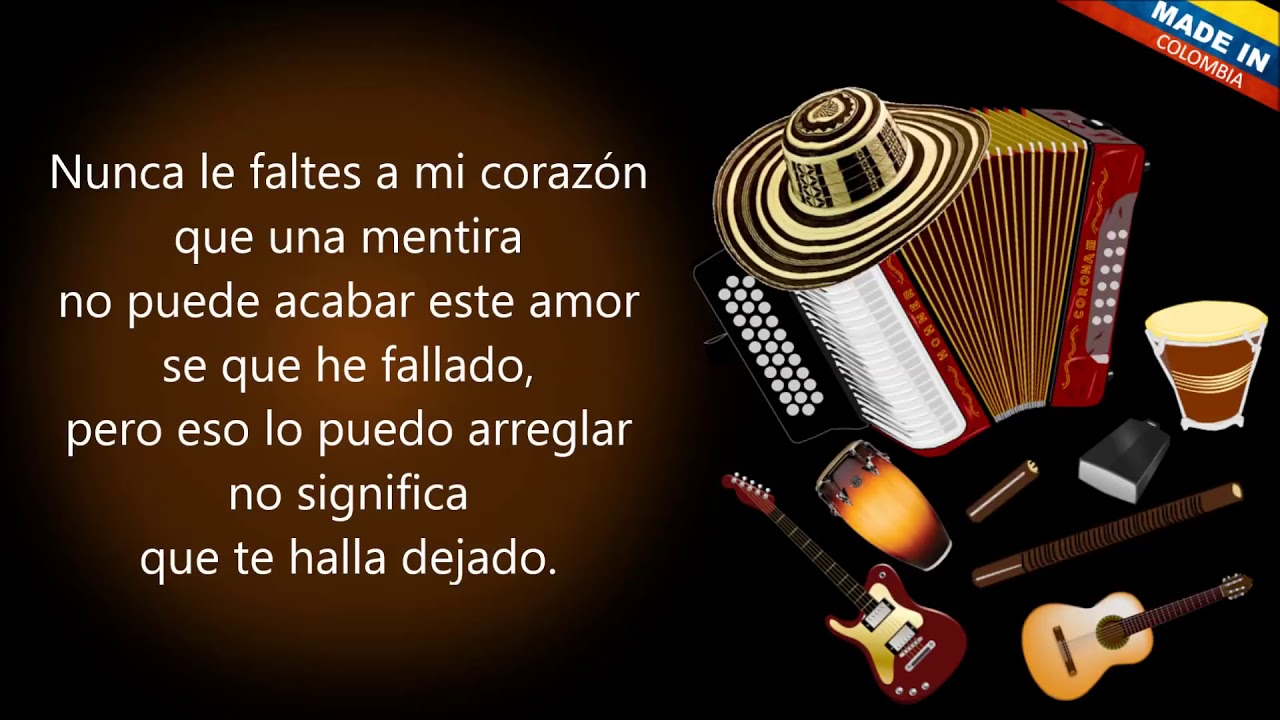 No le faltes a mi coraz&oacute;n Diomedes Dionisio Diaz Letra