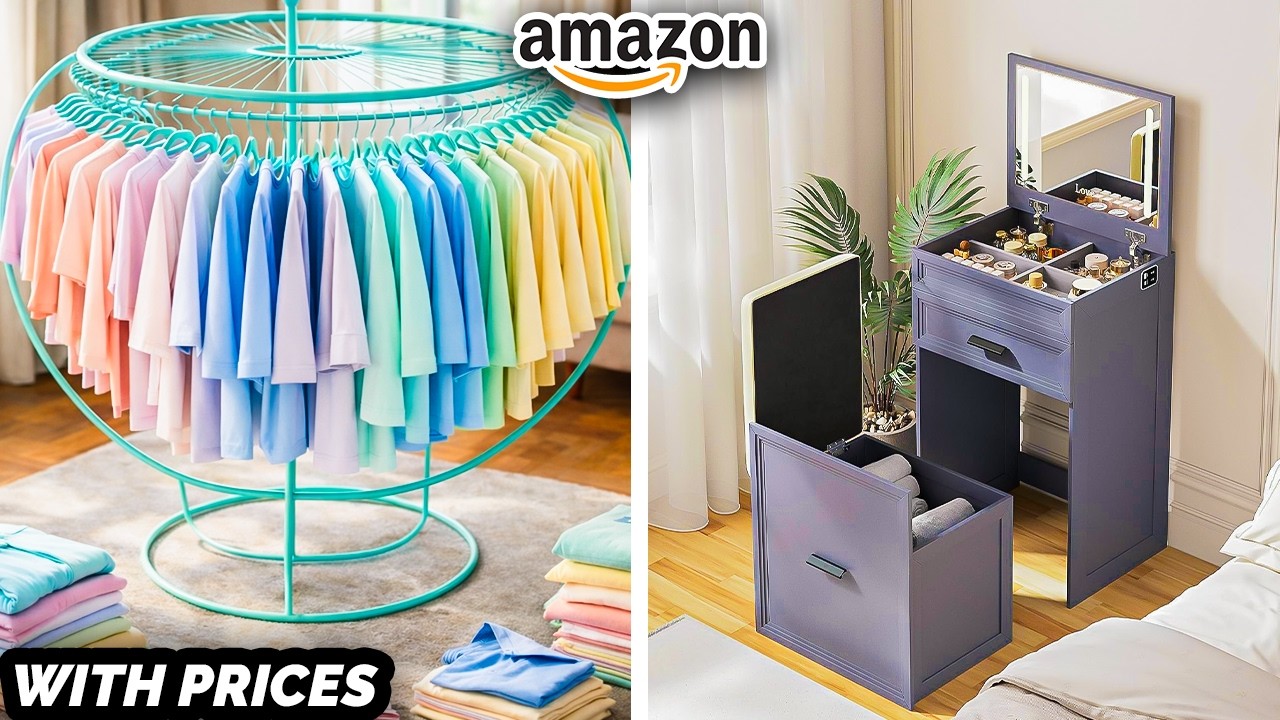25 New AMAZON FINDS for TINY Apartments | Smart Space Saving Furniture Ideas [With Prices]