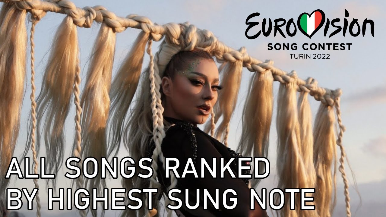 Eurovision 2022 - All 40 songs ranked by highest sung note