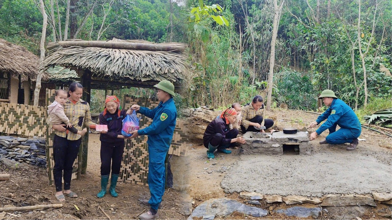 Unexpected Help from the Police for Tieu Trang - Making a Stone Stove and Giving Year-End Gifts