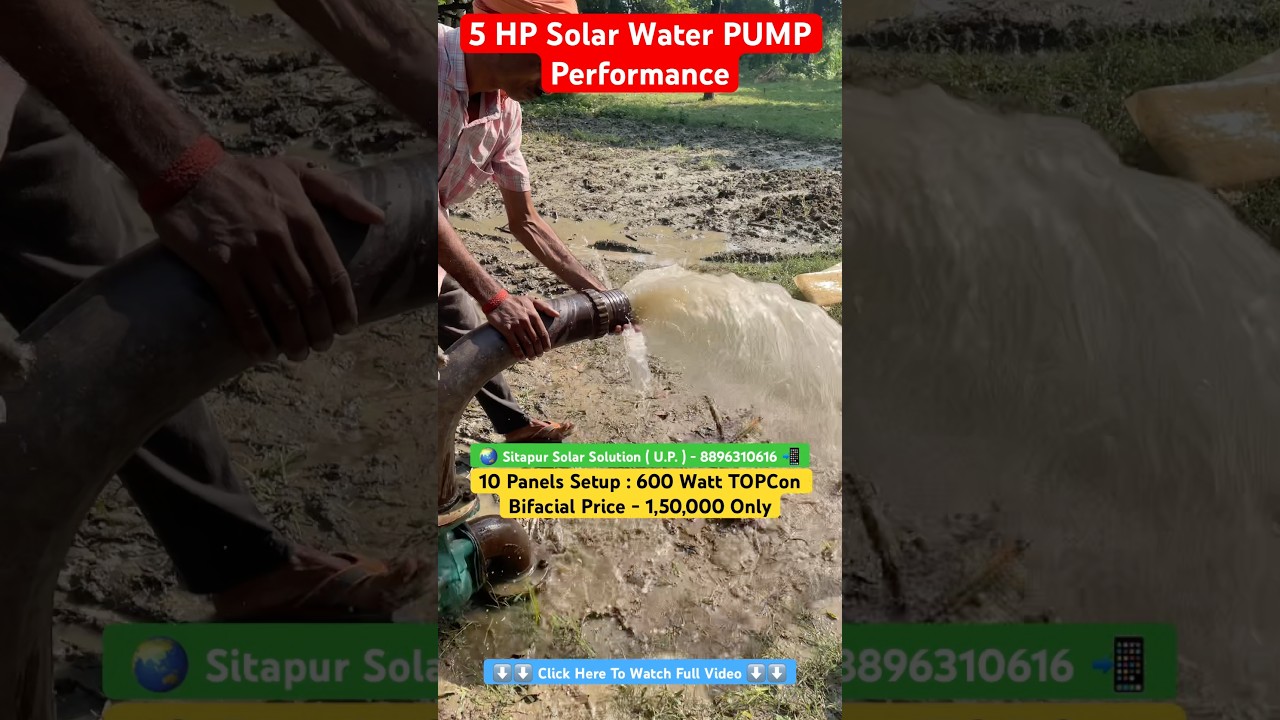 5 HP Solar Water Pump Performance 