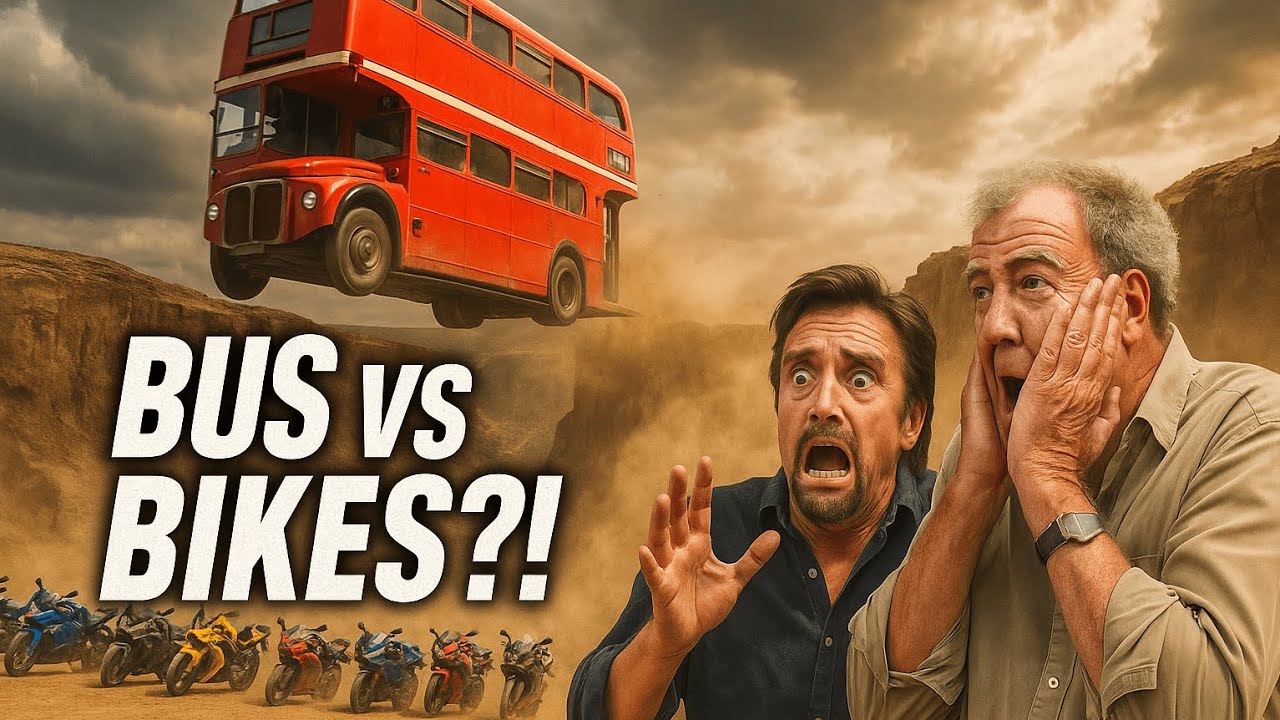 We Launched a BUS Over 14 MOTORBIKES&hellip; It Actually Worked?! 😨🔥 | Top Gear Classic Clips