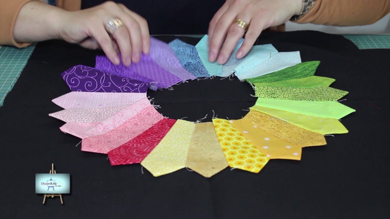 Patchwork!!! Lindisima flor con la técnica Detren!!!!