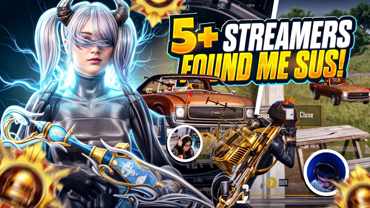 5+ Streamers Found Me Suspicious!💀 | Rare vs Streamers🔥 | Fastest 4 finger player💥 | BGMI🔱