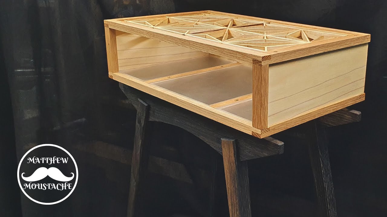 Woodworking. How to make a bedside table, full build. Kumiko Top.