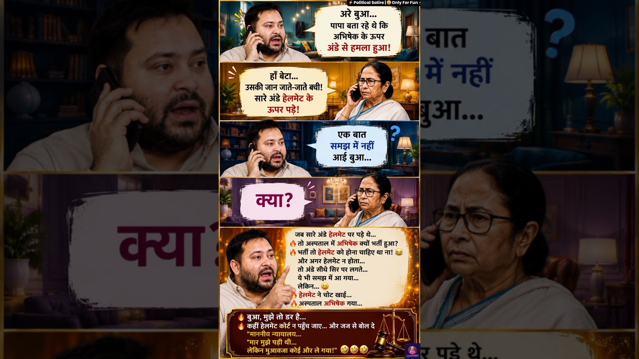 अभिषेक को चोट लगी या हेलमेट को? 😂🔥 | Tejashwi Yadav Funny Political Meme #trending
